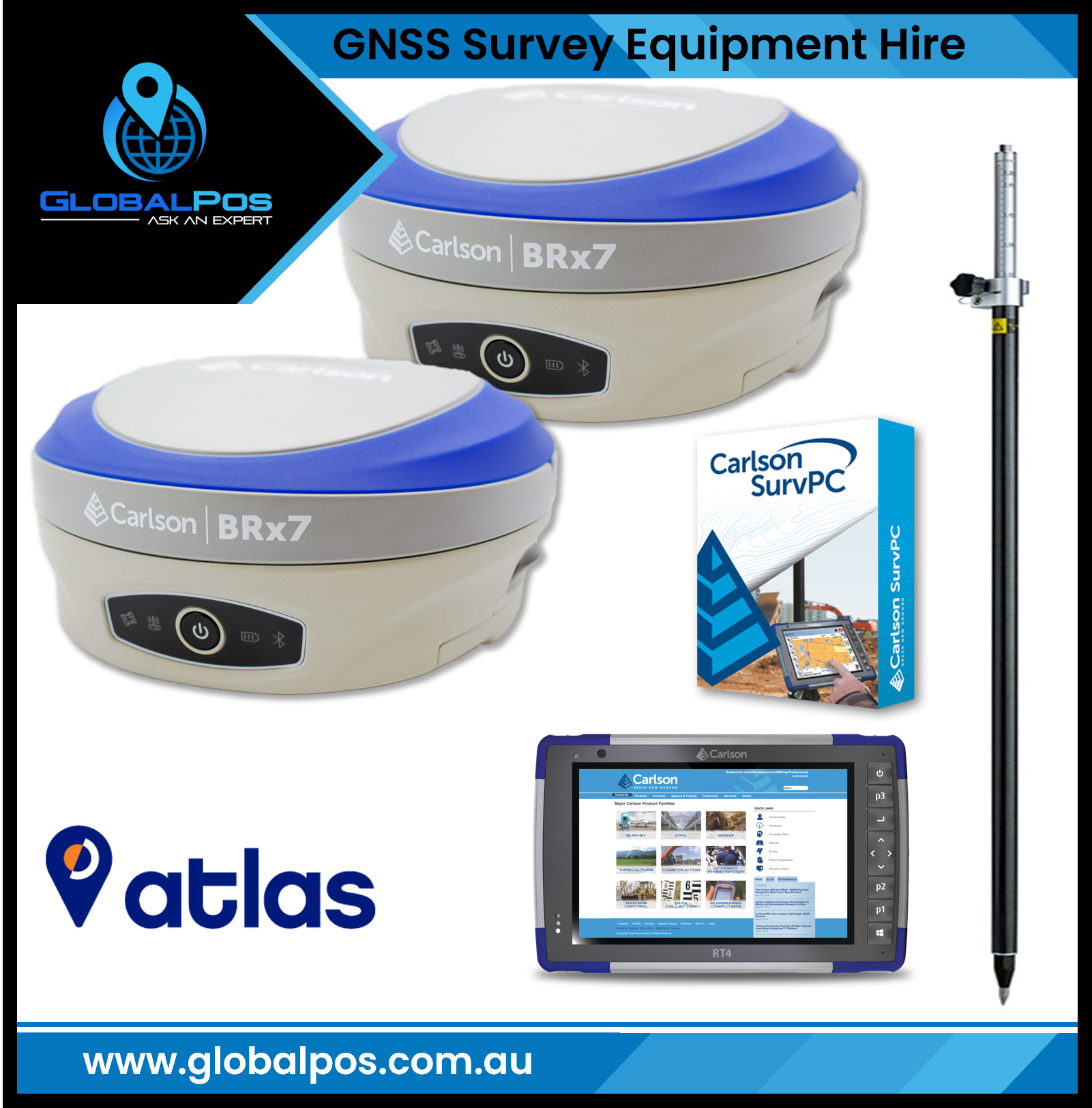 GNSS Base & Rover Kit for Hire – GlobalPos Shop