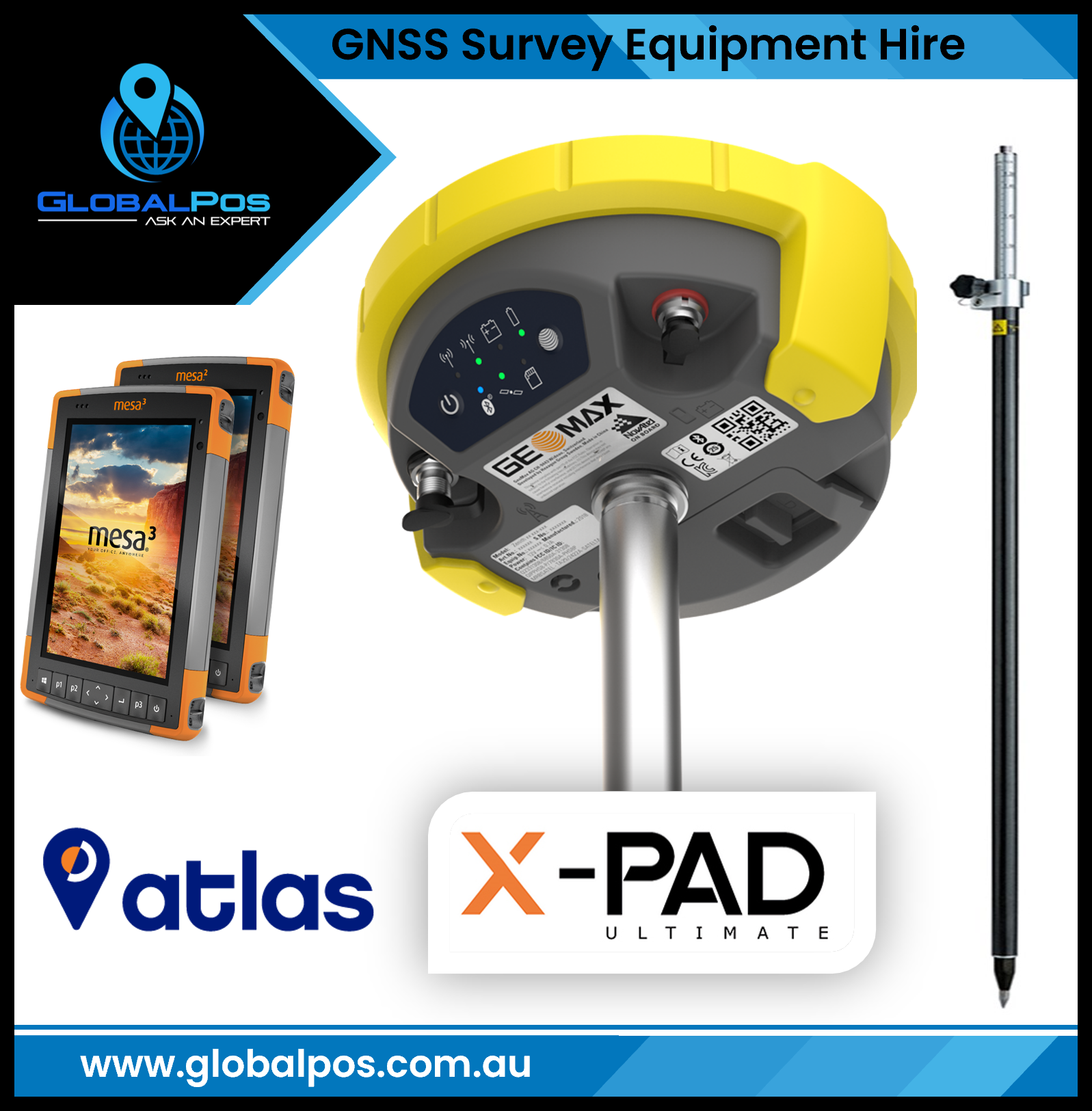 GNSS Receiver or Rover Kits for Hire – GlobalPos Shop